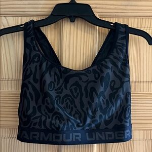 Under Armour Dark Gray‎ and Black Leopard Strip Bra Size 1X